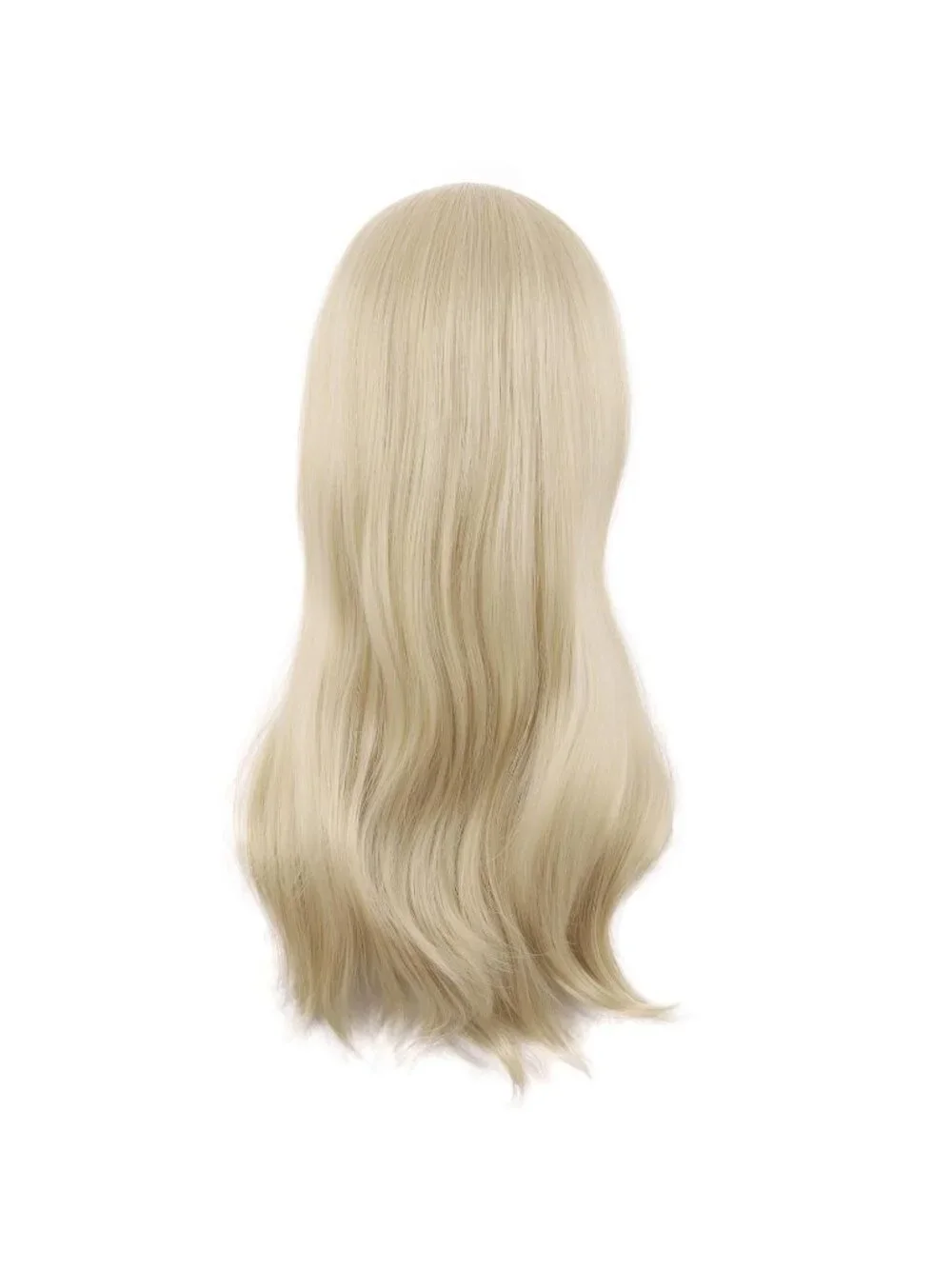 Women's Blonde 24 Inch Heat Resistant Long Side Bang Wavy Curly Cosplay Wigs